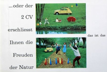 Preview: Citroen 2 CV Modellprogramm "Ein Sonntag wie dieser" 1965 Automobilprospekt (1877)